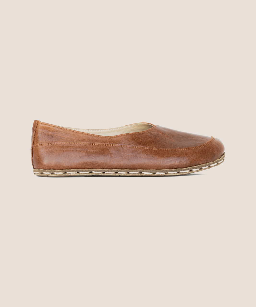 Women's Barefoot Leather Flat — Russet Antique