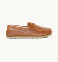 Men's Barefoot Leather Boat Shoe — Russet Antique