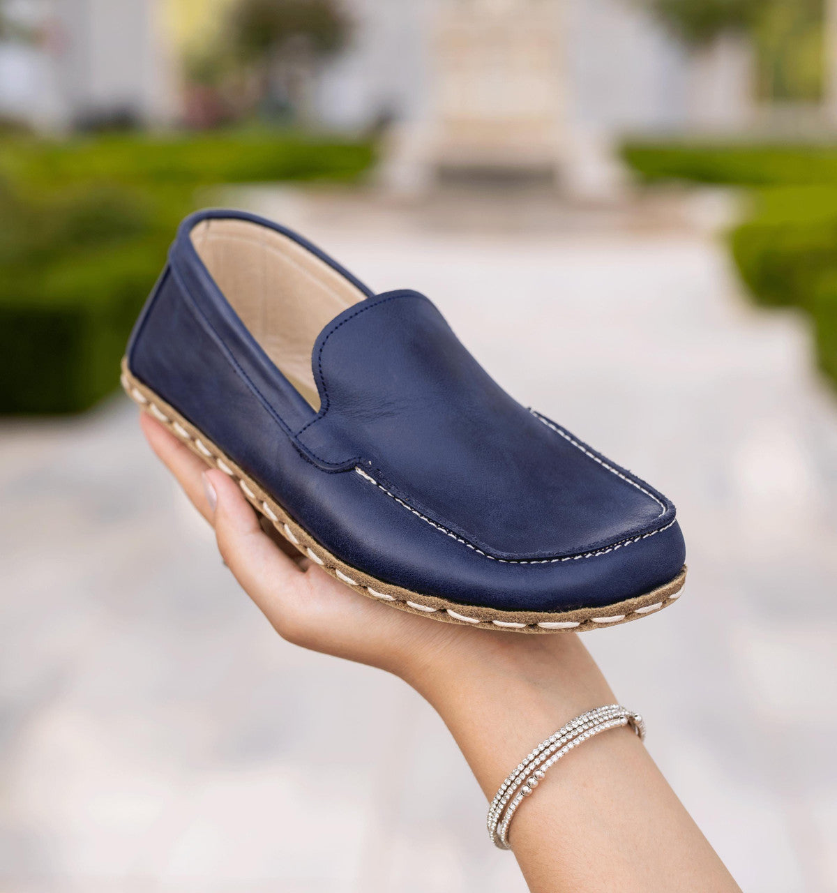 Women's Barefoot Leather Moccasin — Ocean