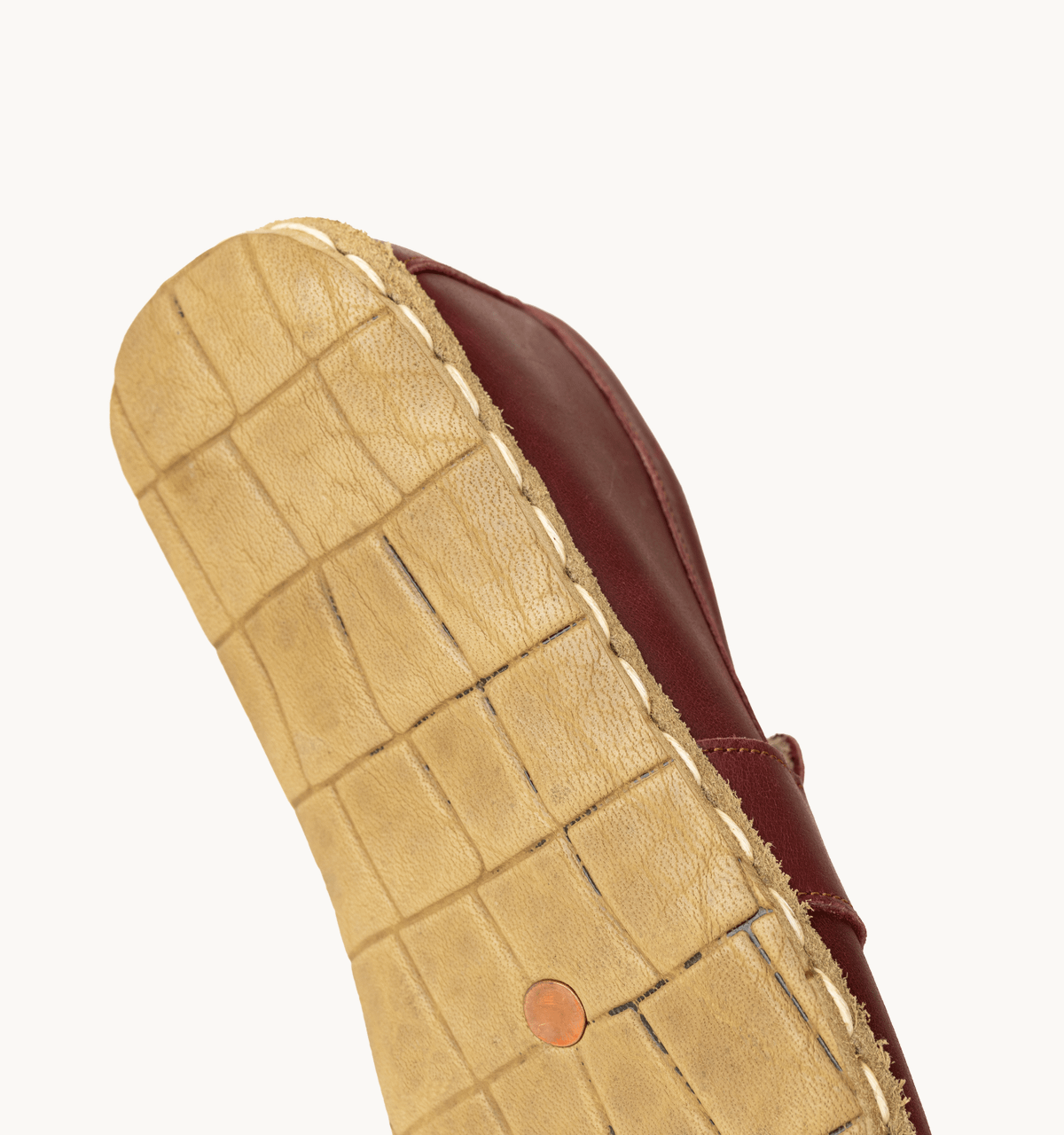 Women's Barefoot Leather Penny Loafer — Burgundy