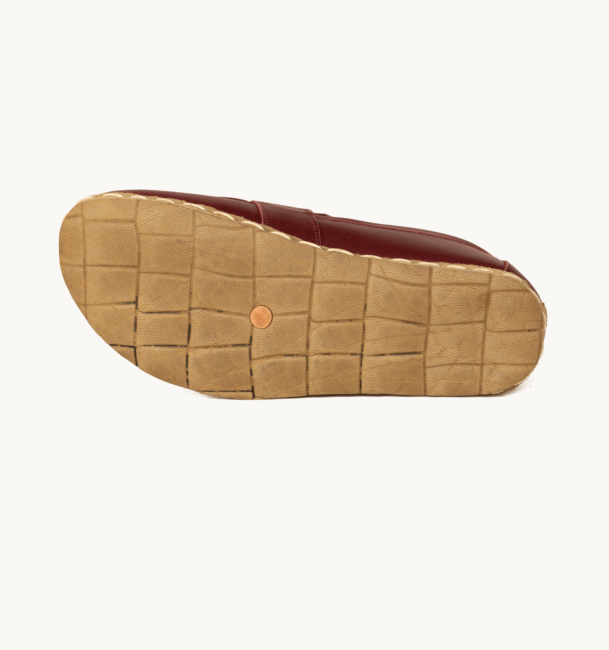 Women's Barefoot Leather Penny Loafer — Burgundy