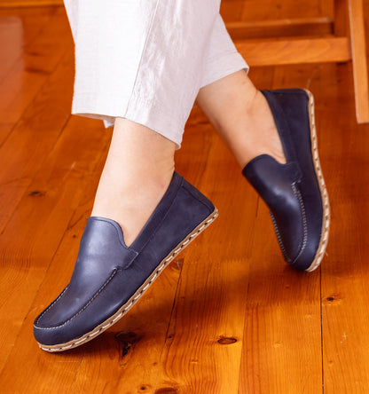 Women's Barefoot Leather Moccasin — Ocean