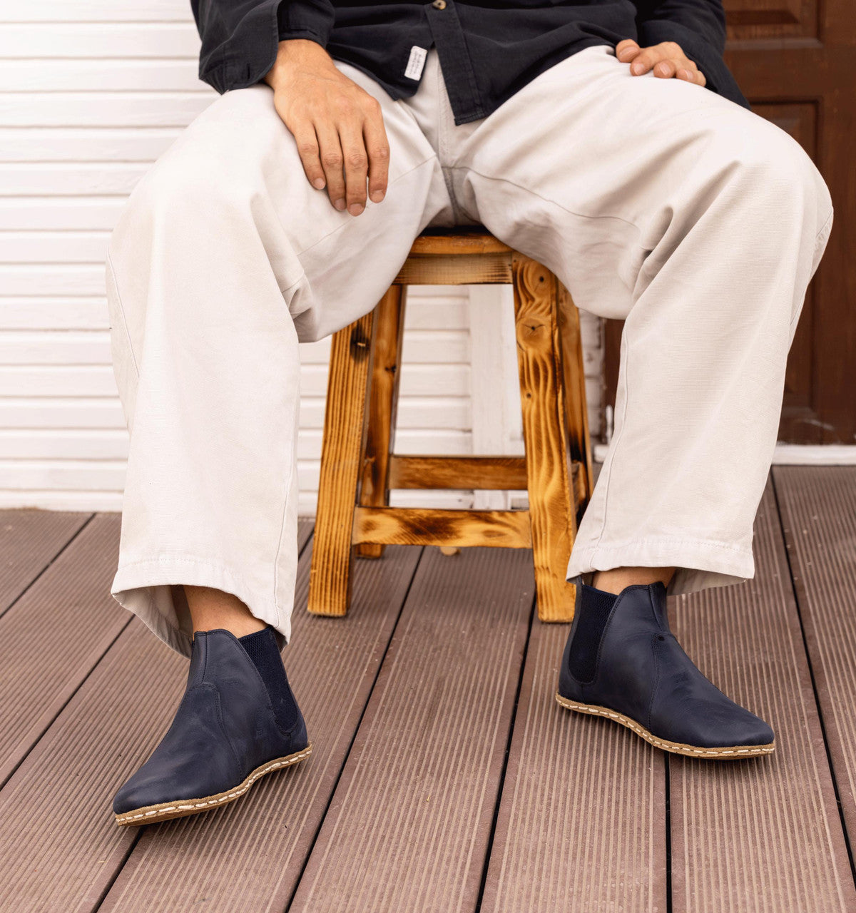 Men's Barefoot Leather Chelsea Boot — Ocean Crazy