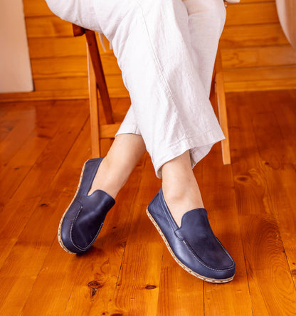 Women's Barefoot Leather Moccasin — Ocean