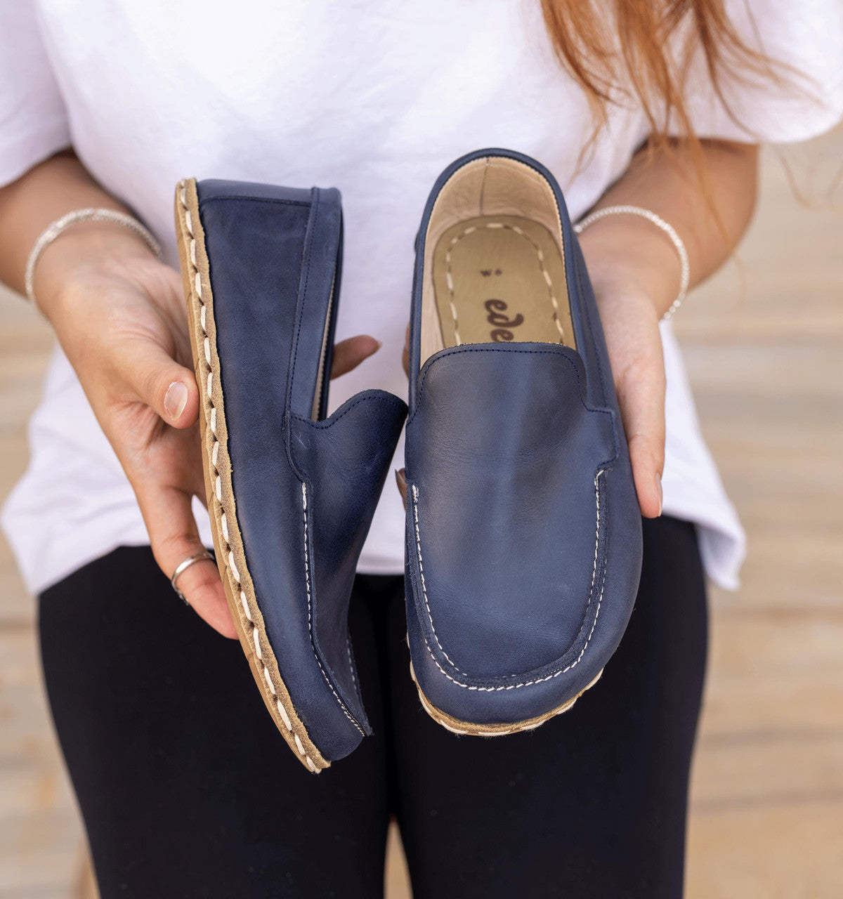 Women's Barefoot Leather Moccasin — Ocean