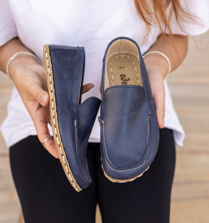 Women's Barefoot Leather Moccasin — Ocean