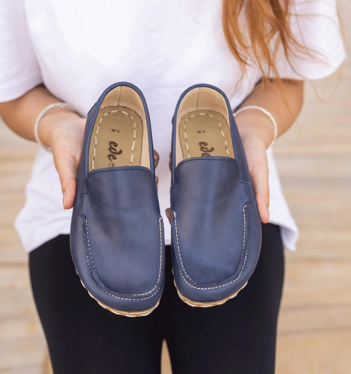 Women's Barefoot Leather Moccasin — Ocean