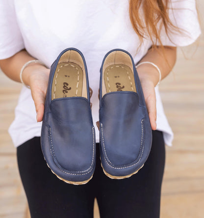 Women's Barefoot Leather Moccasin — Ocean